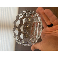 VTG AMERICAN FOSTORIA Cubist Pattern 2-Part Mayo Bowl 5.25"W