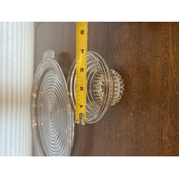 VTG 14" Anchor Hocking MANHATTAN Glass Relish Tray W/Ruby Red Relish Inserts