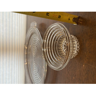 VTG 14" Anchor Hocking MANHATTAN Glass Relish Tray W/Ruby Red Relish Inserts