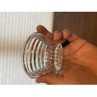 VTG 14" Anchor Hocking MANHATTAN Glass Relish Tray W/Ruby Red Relish Inserts