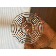 VTG 14" Anchor Hocking MANHATTAN Glass Relish Tray W/Ruby Red Relish Inserts