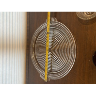 VTG 14" Anchor Hocking MANHATTAN Glass Relish Tray W/Ruby Red Relish Inserts