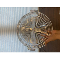 VTG 14" Anchor Hocking MANHATTAN Glass Relish Tray W/Ruby Red Relish Inserts