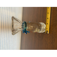 VTG HEAVY MURANO 2 Fish In A Bag Art Glass Sculpture 7"H, ITALY