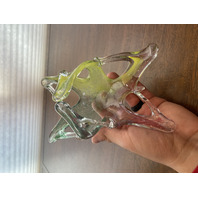 VTG Multicolored Murano Art Glass Basket/Candy Dish 7.5"L