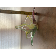 VTG Multicolored Murano Art Glass Basket/Candy Dish 7.5"L