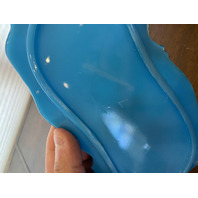 PAIR Of ANTIQUE DITHRIDGE Blue Opaline Glass Dishes