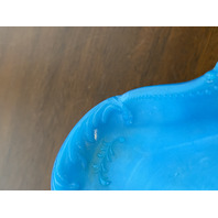 PAIR Of ANTIQUE DITHRIDGE Blue Opaline Glass Dishes