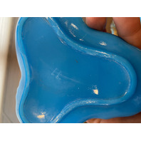 PAIR Of ANTIQUE DITHRIDGE Blue Opaline Glass Dishes