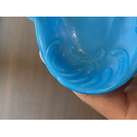 PAIR Of ANTIQUE DITHRIDGE Blue Opaline Glass Dishes