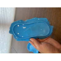 PAIR Of ANTIQUE DITHRIDGE Blue Opaline Glass Dishes