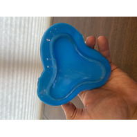 PAIR Of ANTIQUE DITHRIDGE Blue Opaline Glass Dishes