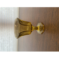 SET(10) VTG Independence Amber Octagonal Juice/Wine Glasses 4.75"H