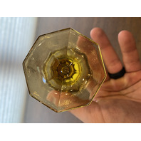 SET(10) VTG Independence Amber Octagonal Juice/Wine Glasses 4.75"H