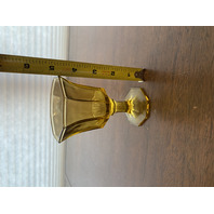 SET(10) VTG Independence Amber Octagonal Juice/Wine Glasses 4.75"H