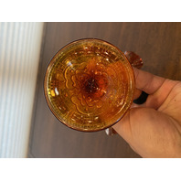 VTG FENTON Marigold Iridescent PERSIAN MEDALLION Compote 6.5"H