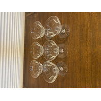 SET(6) VTG BACCARAT Crystal BRETAGNE Champagne/Tall Sherbet Glasses 4.25" SIGNED