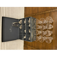 VTG SET(12) STEUBEN #8041 Crystal Highball Glasses W/BOX & BAGS, SIGNED 6.5"H