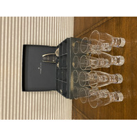 VTG SET(12) STEUBEN #8041 Crystal Highball Glasses W/BOX & BAGS, SIGNED 6.5"H