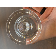 SET(8) STEUBEN Etched Monogram"HSH" Crystal Water Goblets 5.75"H SIGNED