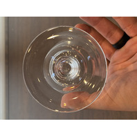 SET(8) STEUBEN Etched Monogram"HSH" Crystal Water Goblets 5.75"H SIGNED