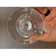 SET(8) STEUBEN Etched Monogram"HSH" Crystal Water Goblets 5.75"H SIGNED