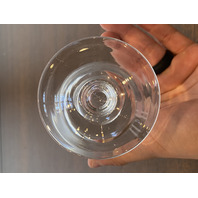 SET(8) STEUBEN Etched Monogram"HSH" Crystal Water Goblets 5.75"H SIGNED