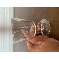 SET(8) STEUBEN Etched Monogram"HSH" Crystal Water Goblets 5.75"H SIGNED