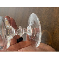 SET(8) STEUBEN Etched Monogram"HSH" Crystal Water Goblets 5.75"H SIGNED