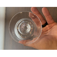 SET(8) STEUBEN Etched Monogram"HSH" Crystal Water Goblets 5.75"H SIGNED