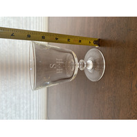 SET(8) STEUBEN Etched Monogram"HSH" Crystal Water Goblets 5.75"H SIGNED
