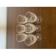 VTG SET(6) WATERFORD Crystal COLLEEN Sherry Glasses SIGNED 4.25"H