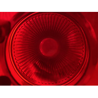 VTG FENTON Ruby Red Berries & Leaves HAND PAINTED Art Glass Vase 9.5"H SIGNED