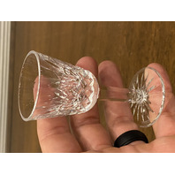 SET(3) VTG  WATERFORD Crystal LISMORE Cordial Glasses SIGNED  3.5"H IRELAND