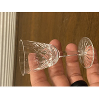 SET(3) VTG  WATERFORD Crystal LISMORE Cordial Glasses SIGNED  3.5"H IRELAND