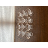 SET(12) VTG WATERFORD Crystal LISMORE Champagne/Tall Sherbet Glasses SIGNED 4"H