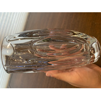 VTG Clear RUDOLF SCHROTTER For Rosice Glassworks SKLO Union "Bullet" Vase 7 7/8"