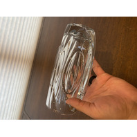 VTG Clear RUDOLF SCHROTTER For Rosice Glassworks SKLO Union "Bullet" Vase 7 7/8"