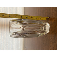 VTG Clear RUDOLF SCHROTTER For Rosice Glassworks SKLO Union "Bullet" Vase 7 7/8"