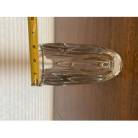 VTG Clear RUDOLF SCHROTTER For Rosice Glassworks SKLO Union "Bullet" Vase 7 7/8"