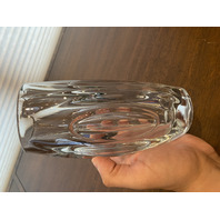 VTG Clear RUDOLF SCHROTTER For Rosice Glassworks SKLO Union "Bullet" Vase 7 7/8"