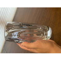 VTG Clear RUDOLF SCHROTTER For Rosice Glassworks SKLO Union "Bullet" Vase 7 7/8"