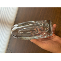 VTG Clear RUDOLF SCHROTTER For Rosice Glassworks SKLO Union "Bullet" Vase 7 7/8"