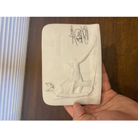 VTG Lladro Collector's Society White Shell Plaque Don Quixote SIGNED 5.75"L