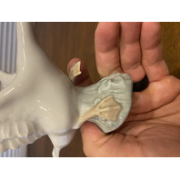 VTG LLADRO JUMPING DUCK Glossy Porcelain Figurine #1265 SPAIN 6"L