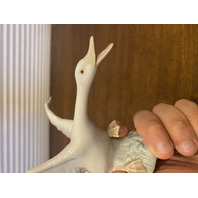 VTG LLADRO JUMPING DUCK Glossy Porcelain Figurine #1265 SPAIN 6"L