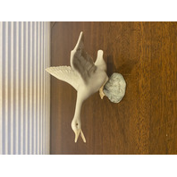 VTG LLADRO JUMPING DUCK Glossy Porcelain Figurine #1265 SPAIN 6"L