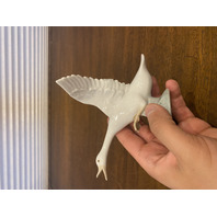 VTG LLADRO JUMPING DUCK Glossy Porcelain Figurine #1265 SPAIN 6"L