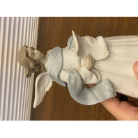 VTG LLADRO Cantor Angel REJOICE Glossy Tree Topper Figurine #6321, 8.5"H SPAIN