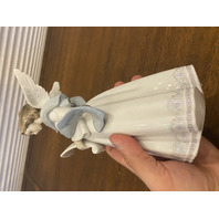 VTG LLADRO Cantor Angel REJOICE Glossy Tree Topper Figurine #6321, 8.5"H SPAIN